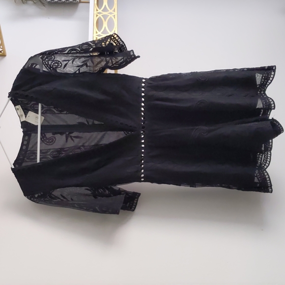 NWT Promesa Black Lace Romper Sz S - Picture 2 of 5